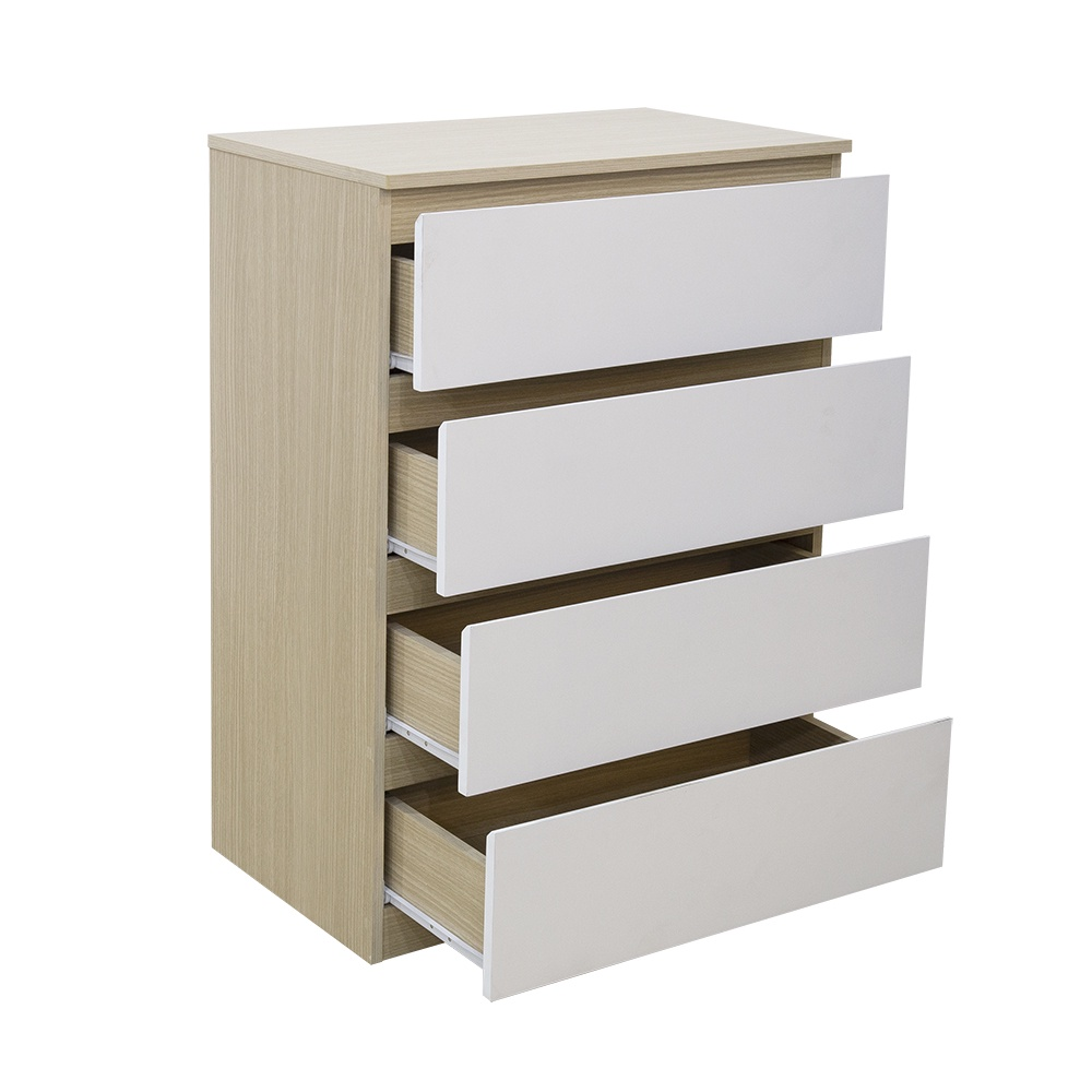 INDEX LIVING MALL ตู้ 4 ลิ้นชัก รุ่นว้าว - สีแนทเชอรัลโอ๊ค/ขาว