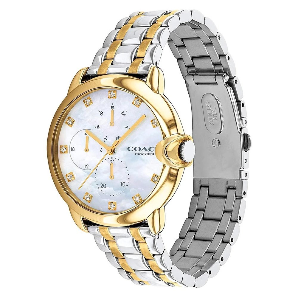 COACH Arden รุ่น CO14503683 นาฬิกาข้อมือผู้หญิง สายสแตนเลส สีเงิน/ทอง หน้าปัด 38 มม.